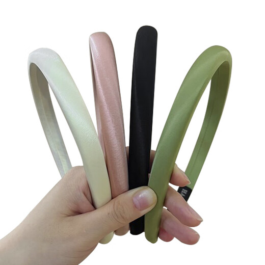 Zuoou goes out with a foreign style, versatile and temperamental satin headband for women, 2025 new high-top thin headband, elegant black