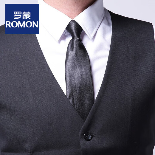 ROMON Sabawi Spring and Autumn Slim Suit Vest Men's Vest Business Casual Professional Formal Wear Korean Version Navy Vest S160