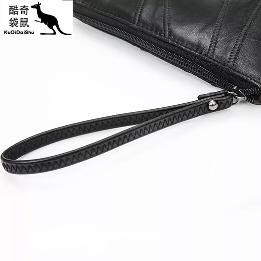 Cool Kangaroo [Sheepskin Women's Bag] New genuine leather clutch bag One-shoulder fashion pu women's bag coin wallet hand size