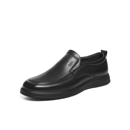 
Red Dragonfly Casual Leather Shoes 2025 Spring New Men's Genuine Leather Shoes Business Middle-aged and Elderly Daddy Shoes WTA15051 Black 40
