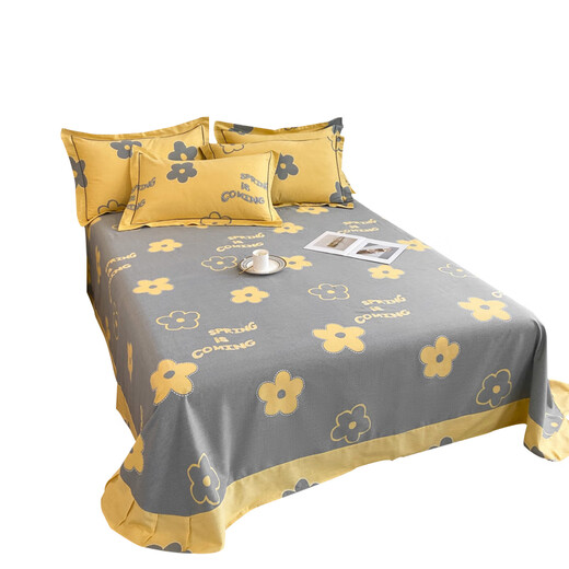 Naiqu confinement bed sheet, rounded lace, cotton single piece 100 pure cotton brushed double bed 1.8m single 1.5m Nectar three-piece set bed sheet 270*245cm + a pair of pillowcases