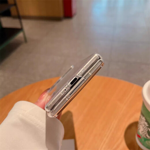 Dr. Zhan is suitable for Xiaomi Mix Fold2 mobile phone case folding screen anti-fall protection case ultra-thin all-inclusive transparent silicone shell hard shell simple thin mobile phone case men and women transparent anti-fall hard shell [lamp fine hole] Xiaomi Mix Fold2
