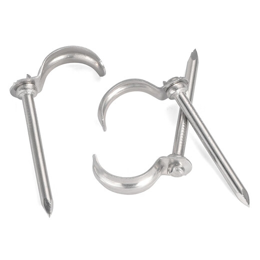 Jinggong (JINGGONG) 4/6 points/1 inch stainless steel water pipe hook hook pipe nail fixing nail PPR/PVC hot melt pipe fixing nail pipe nail stainless steel 4 points/6 points (55 long) (50 pieces) It is recommended to drill holes first