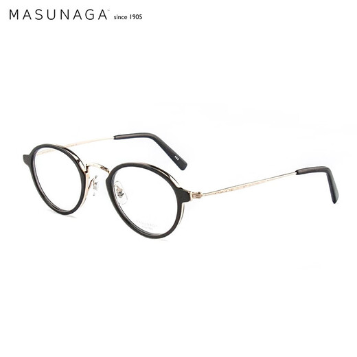 masunaga增永眼镜框日本钛+板材近视眼镜架GMS-825 #22+配镜法国1.60镜片