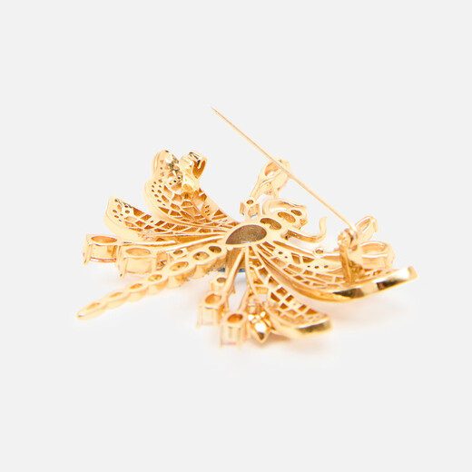 EP Yaying jewelry smart zircon embellished with dragonfly brooch in the mall same style ZF03A gold 1 piece