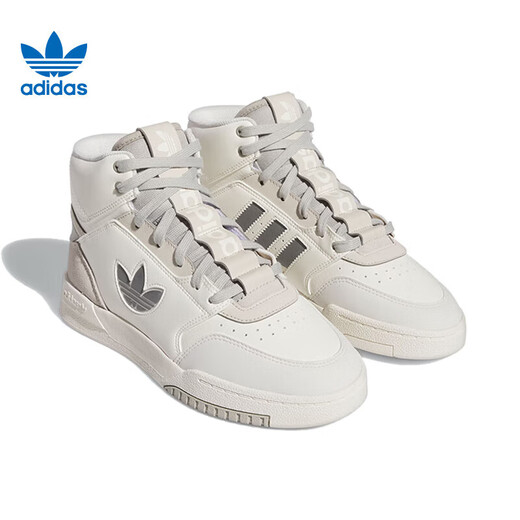 Adidas offizielle Clover-Frauenschuhe 2025 Neue Drop Modetrend High-Top Leder Sports Schuhe Casual Schuhe If2694-Hanyu White/Grey 38