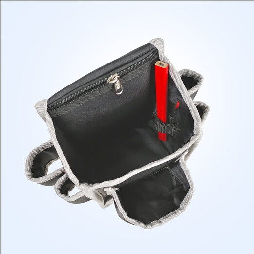 Carpentry nail pocket decoration carpentry waist bag color steel tile electric wrench woodworking nail pocket new thickened screw wear-resistant F102 black + metal head belt