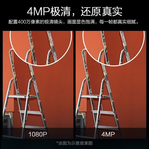 萤石家用无线摄像头室内高清监控摄像机 360度云台旋转C6C CP1监控器 【4MP超清版】新CP1增强版 含16G内存卡【升级发32G】