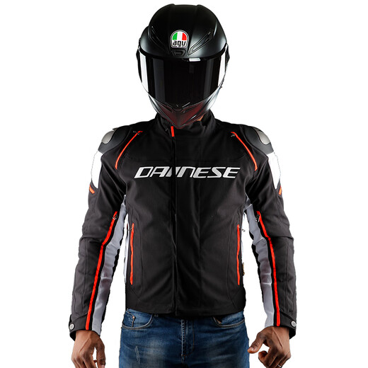 DAINESE/丹尼斯 RACING 3 D-DRY赛车服防风防雨四季摩托车骑行服防摔夹克 684/黑-黑-红 56