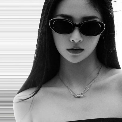 40.000 Kilometer Sonnenbrille, elliptische Sonnenbrille, heißes Mädchen in Europa und Amerika, Fotos von Katzenaugen, Sonnenschutz, High-End-INS, schlanke Sonnenbrille