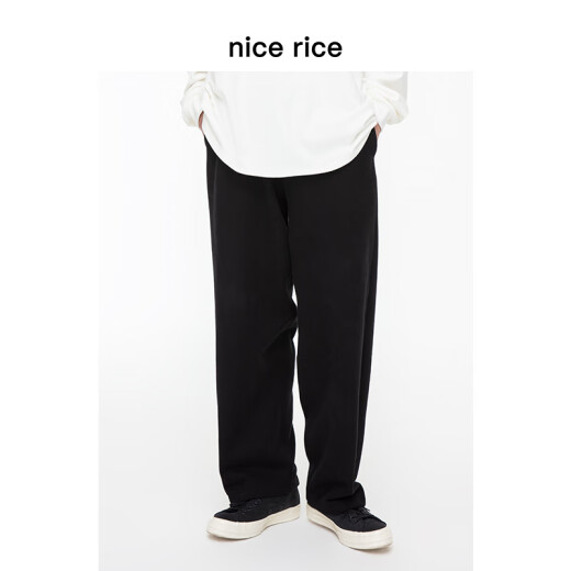 
nice rice good rice r. Series 500G cotton straight casual trousers [same style in the mall] NCQ12027 gray mist blue (500g) L