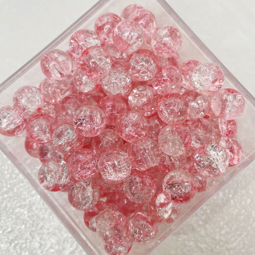 Daiyan glass beads gradient two-color round beads handmade diy bracelet necklace hand string beads loose beads fairy jewelry material 10mm explosion H99 random mixed color 50 pieces + elastic cord one roll