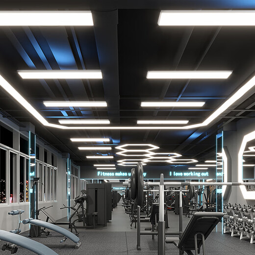 Dengling office chandelier led flat panel strip light office building supermarket live broadcast room lighting fixtures white frame right angle 120*30cm 72W white light