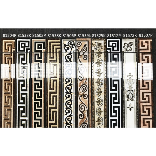 XMSJ microcrystal stone wave guide tiles 800 flower tiles 150 floor-mounted aisle gold-plated wave wires living and dining room circle edge supporting corner 150*150mm/*3