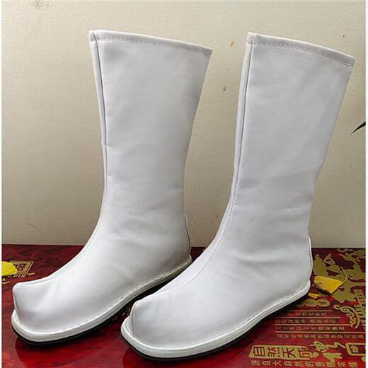 Yu series Hanfu boots, ancient style costume boots, men's martial arts upturned head, Chinese style official boots, performance boots for women, Hanfu shoes, men's soap boots, black upturned head 42