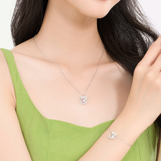 Fanci Fan Qi's Orchid of the Valley Garland Necklace Women's Clavicle Chain Silver Light Luxury High-Level Gift Birthday for Girlfriend Mom Gold