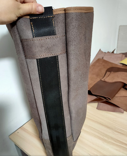 Yichen customized cross-span cowhide large capacity strong wear-resistant thickened electrician woodworking bag men's tool bag ruler random color