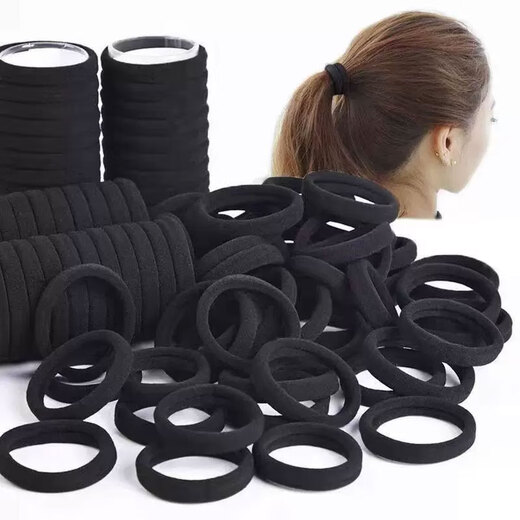 Anzhishang Hair Tie Rubber Band Women's Hair Tie Hairband Boy's Rubber Band High Elasticity Durable Hair Rope Leather Case Tie Hair Tie Tie Men's 1# Black 10 Pack