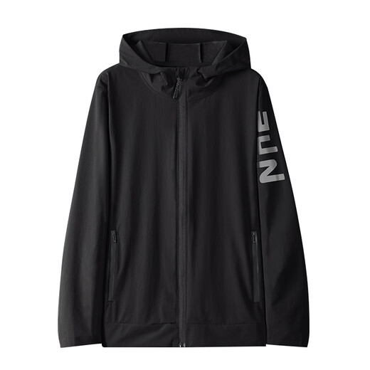 Alen Botun Sports Jacket Casual Trench Coat Men's Windproof Spring Quick Dry Running Training Outdoor Cycling Clothes Mountaineering Top KJB81 Black XL