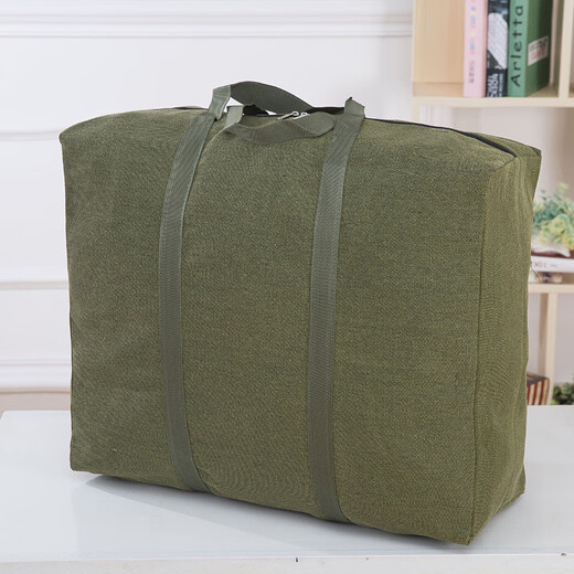 Chenbu Storage Bag Canvas Portable Quilt Organizer Luggage Clothes Packing Bag Moving Bag Quilt Bag Extra Large Brown
