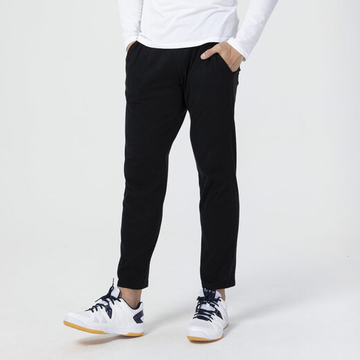 Decathlon (DECATHLON) sports pants men's autumn straight pants loose casual trousers knitted pants sweatpants men's pants GYPMW classic black (straight pants) XL
