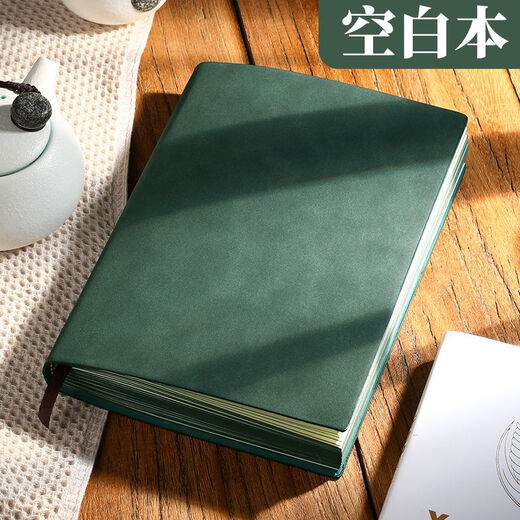 a5空白本笔记本本子软皮面手绘素描纯白纸内页复古简约ins风日记记事本大学生摘抄草稿手账涂鸦画本定制 684-灰色(A5空白款)