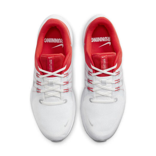Nike (NIKE) official QUEST 4 men's road running shoes endurance running breathable light cushioning DA1105 100 white/wolf gray/pepper red/platinum gold/light silver 47