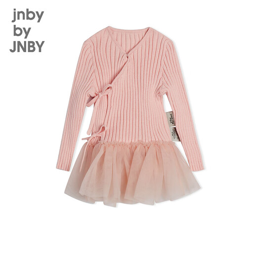 jnby by JNBY[江南布衣婴童]秋连衣裙柔软网纱拼接立体条纹女婴儿YN7G10250 684暖粉色 66 cm