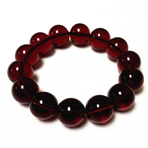 Shi Yuji natural blood amber bracelet for men and women, Burmese amber bracelet, small and atmospheric, unoptimized raw ore gift, blood amber bracelet 12MM*16 pieces, medium wrist for women (with certificate