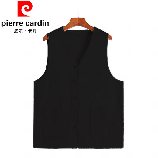 皮尔卡丹（pierre cardin）中老年棉麻男士夏季薄款马甲宽松无袖汗衫坎肩老头衫大码马褂背心 灰色 XL