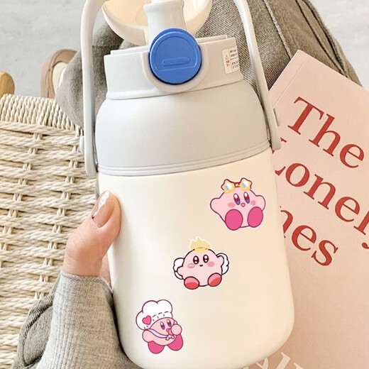 Netter Star Kirby Kirby Aufkleber Cartoon Mobile Aufkleber Tablette Wasserbecher Handkonto DIY kleiner Aufkleber wasserdichte Aufkleber zufällig 10