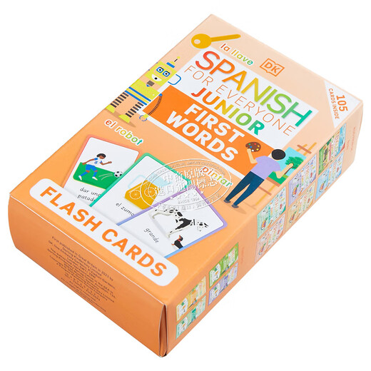 Cartes Flash pour premiers mots juniors, pour tout le monde, apprendre l'espagnol, édition jeunesse, cartes de mots, livre d'outils original d'apprentissage de l'espagnol
