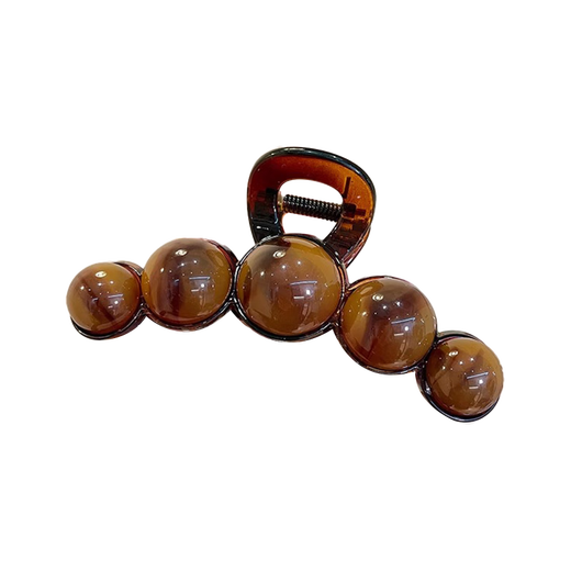 LANSILL high-end beaded hair clip early autumn large shark clip women's 2025 new back of the head clip hair clip hair accessories F3022 smudged amber beaded clip