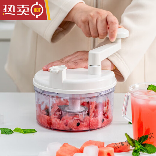 Industrial vegetable mincer, manual mincer, stuffing cutter, multifunctional household kitchen vegetable mincer, large size 1700ml