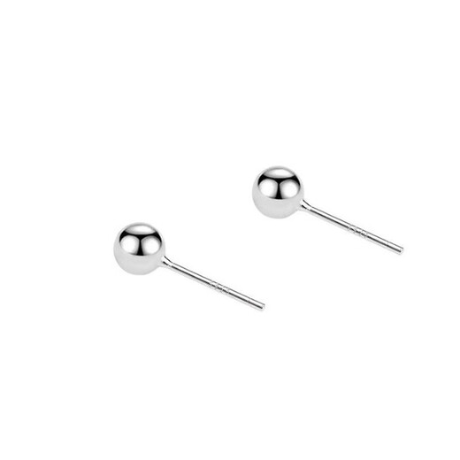 Jiuweiya all-in-one s925 silver pierced earrings for women, simple and cool style earrings, no need to take them off when sleeping, Korean style earrings, fashion jewelry, birthday gift JYD005 round bead earrings 3mm