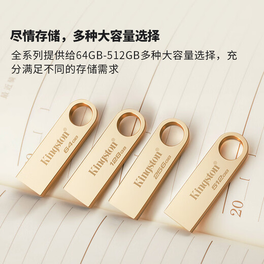 金士顿（Kingston）64GB USB3.2 Gen 1 U盘 DTSE9G3 金属U盘 读速220MB/s 写速100MB/s 学习办公投标电脑车载通用