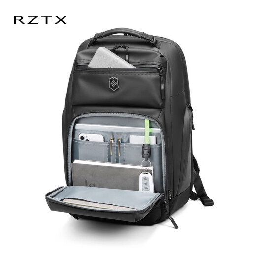 Swiss Travel Backpack Men's 2024 New Casual Business Backpack Large Capacity Autumn and Winter Business Trip Computer School Bag Black