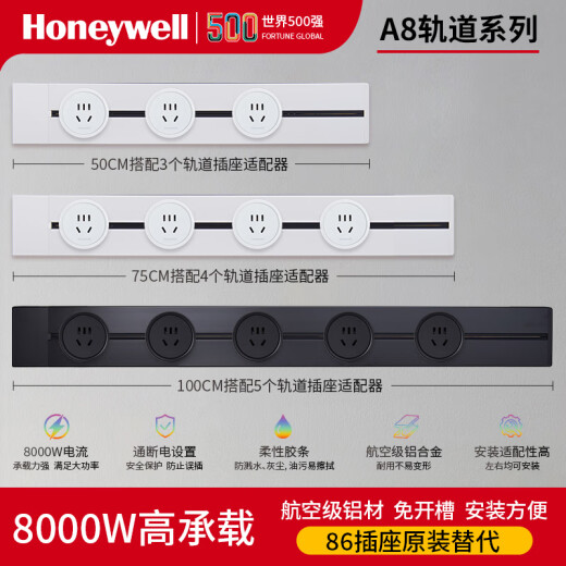 Honeywell A8 Tornillo de pista Socador de pared móvil montado en la superficie sin perforar inserto de hilera deslizante de la pared montada en la pared
