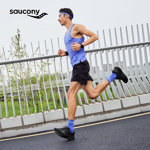 Saucony Peng Yuyan's same style Saucony TRIUMPH Victory 22SE men's running shoes, cushioning and comfortable sports, black 42