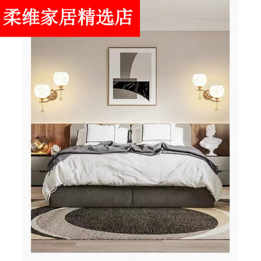 奇立彩凡双头壁灯现代简约卧室床头灯创意客厅背景楼梯过道超亮墙壁灯 5 6182双 7W