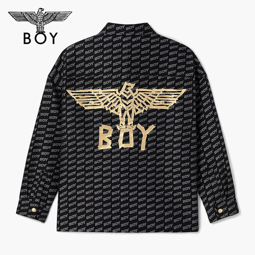 BOY LONDON [Psychedelic Rock] Autumn Men and Women's Same Print Gold Label Jacket Shirt Jacket N23901 Black L