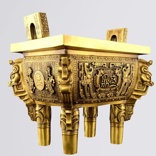 Juanyuan Brass Ding Ornament Company Opening Gift Floor Large Ornament Anniversary Relocation Relocation Front Hall Gift 1.48 Meter High (Sheng Ding) Bronze Ding