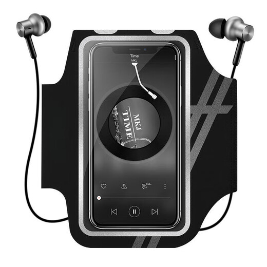 Raf core running mobile phone arm bag outdoor arm bag men and women universal arm strap sports arm cover waterproof touch screen wrist bag (standard style) obsidian black large size