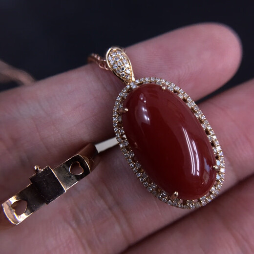 Zhaohao Aka coral ring and coral pendant dual-purpose model