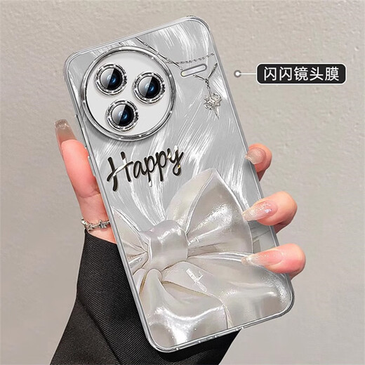 电小嘟丝绸蝴蝶结适用红米k80自带镜头膜手机壳新款小米k80pro的k80pro+自带镜头膜高级感女k80e奢华k80 【丝绸蝴蝶结】羽纱镜头膜+手链 红米K80