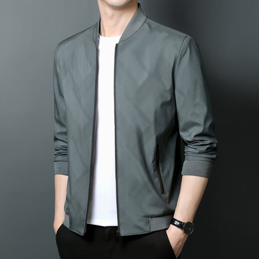 Jinba Brand Young and Middlege Men's Jacket Spring y Autumn 2022 Nuevo estilo de mediana edad K12123 Dark Green L 175/