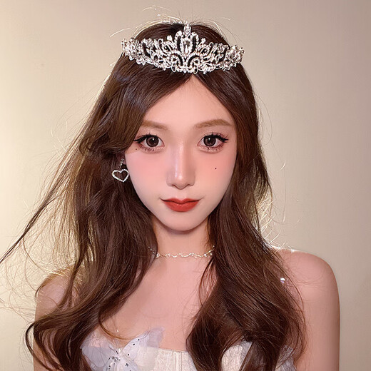 Shijun (SHIJUN) women's birthday crown artificial crystal crown female 18-year-old headwear princess high-end adult crown headband love