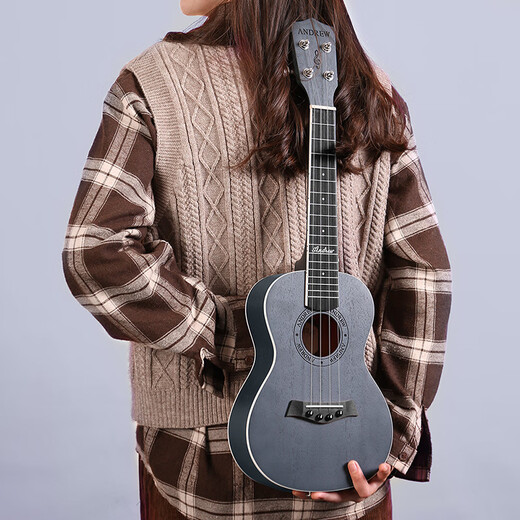 Andrew (ANDREW) ADL ukulele beginner entry-level student 23-inch ukulele children's veneer small guitar blue 26-inch full peach blossom core deep sea fantasy blue + gift bag +