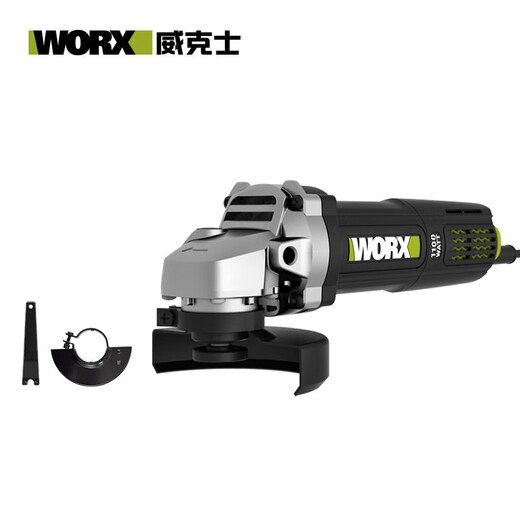 威克士（WORX）WU826角磨机1100瓦工业级打磨开槽抛光切割机磨光机手磨机手砂轮 WU826 1100W-后开关-碳刷套餐