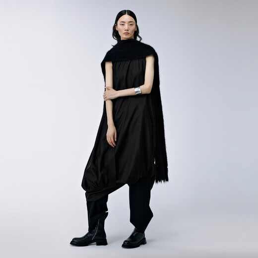 
JNBY/Jiangnan cloth autumn and winter dress women's round neck sleeveless simple casual commuting style elegant 5N7G12590 001/Black XS
